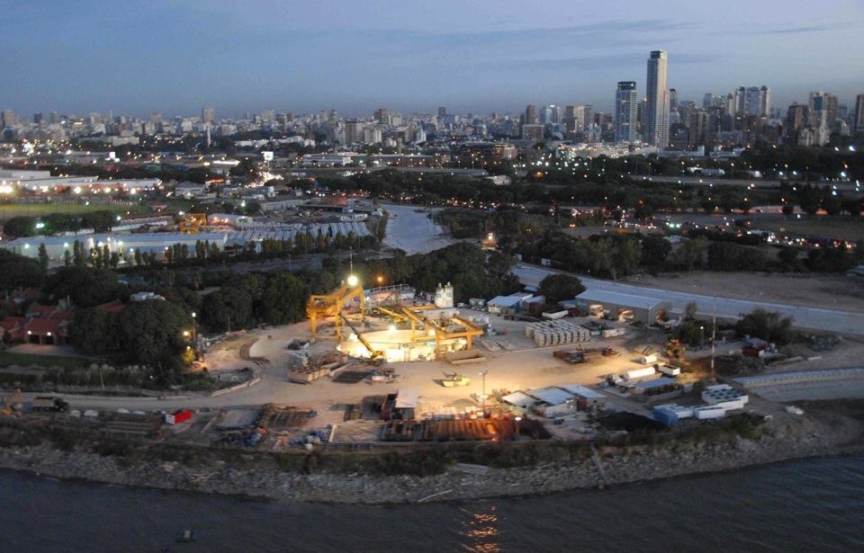 Flood - relief tunnels of the Maldonado River in Buenos Aires